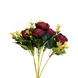 Artificial Burgundy Rose Bunch (6 Nos)